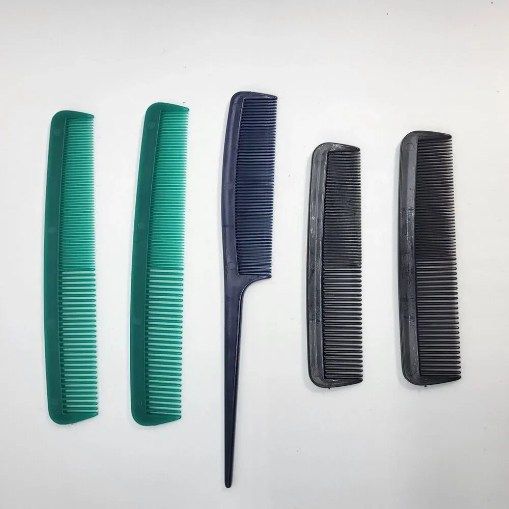 Vintage Goody Comb Lot 5 Pc Hair Dressing Styling Tail Pocket Combs USA